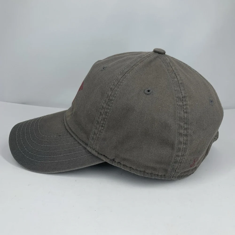 Red Star 46 Hat Women / Youth Gray Adjustable Snapback Baseball Cap DISCOLORED
